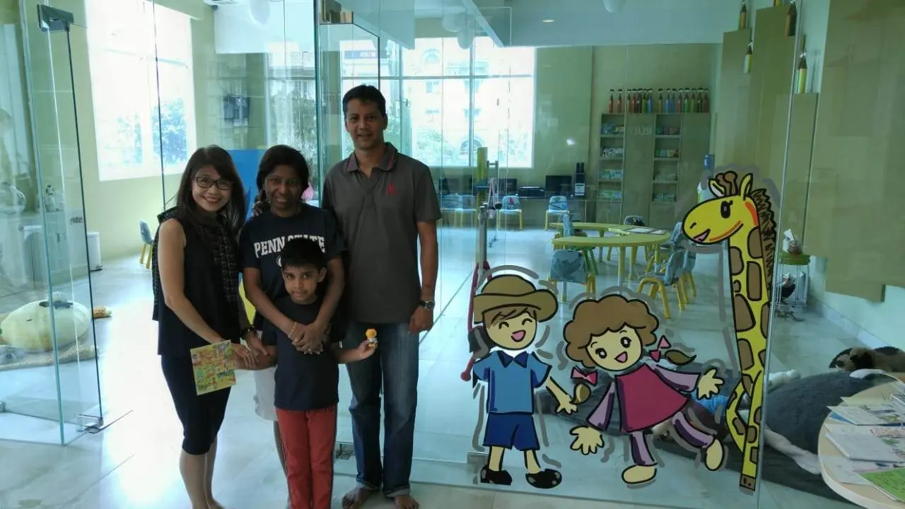 A family visit to the learning centre